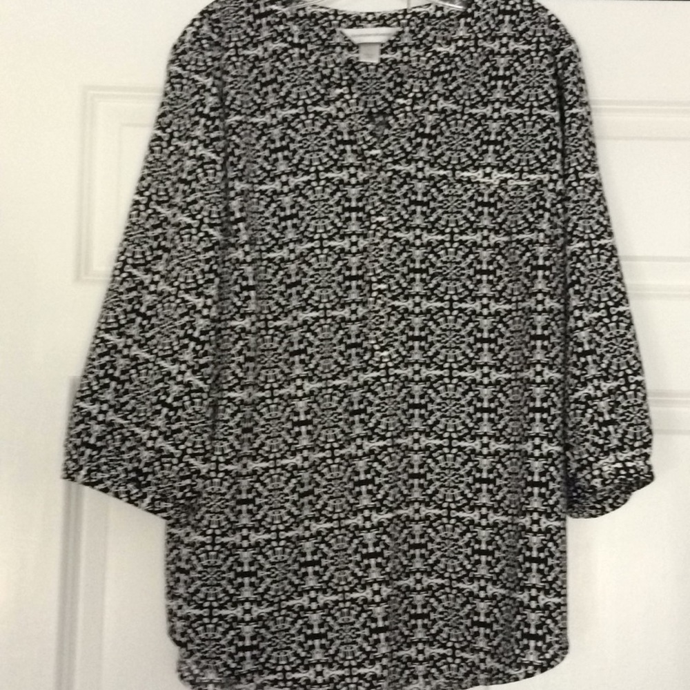 Black and white Christopher and Banks blouse